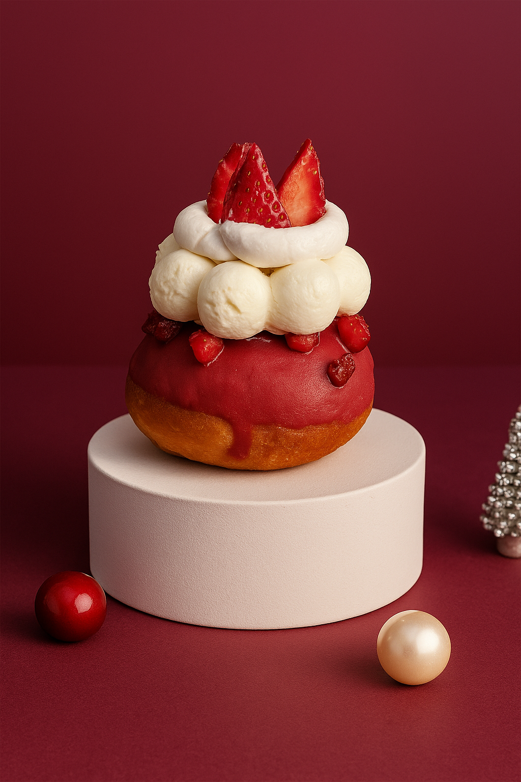 Strawberry & Cream Donut